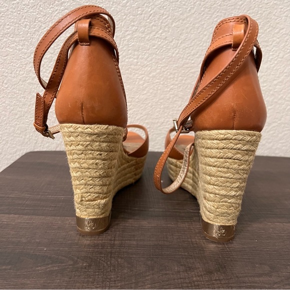 Sam Edelman Turner leather wedge espadrilles size 10 - Picture 3 of 15